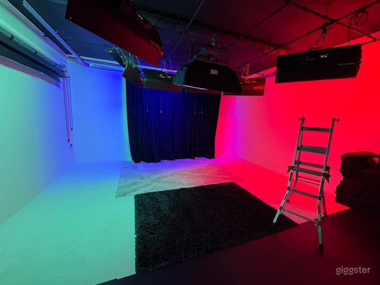  Film & Video Production Facility, White w/Black Curtains 