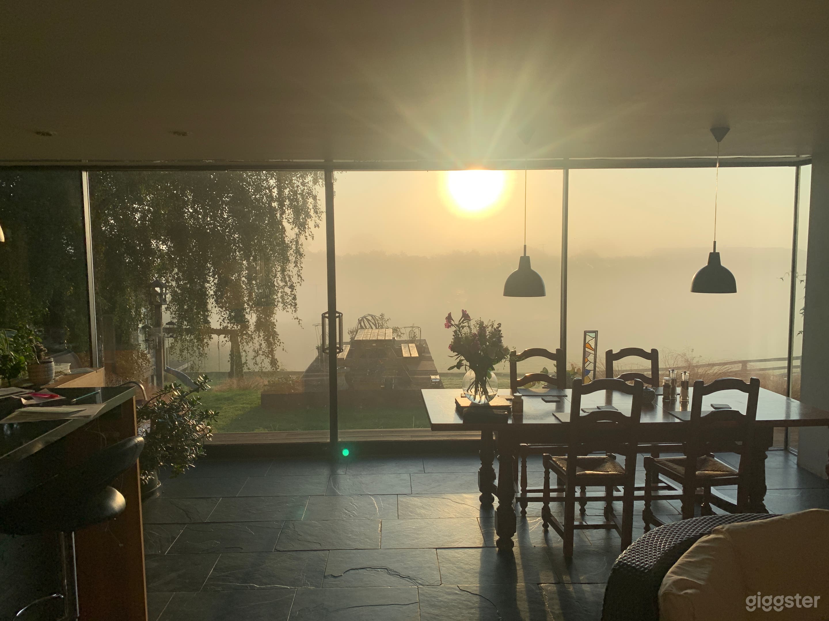 Breakfast area and view