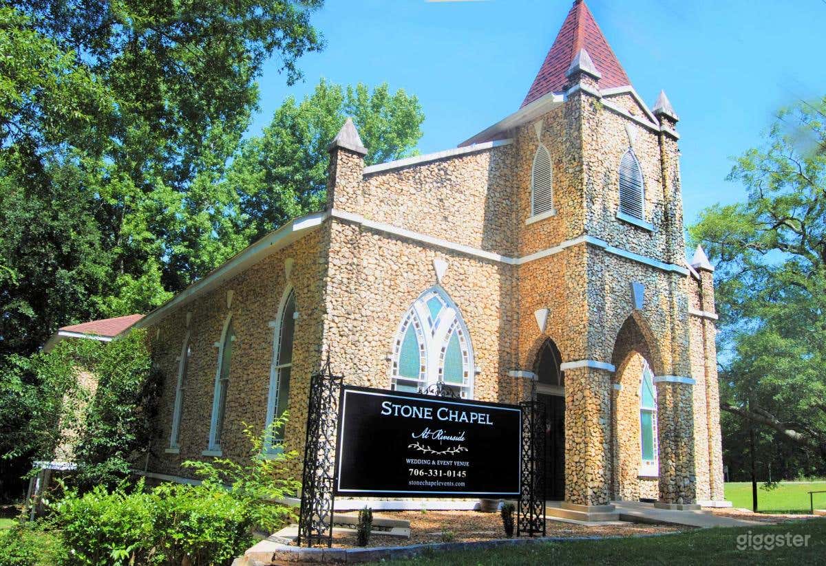 Beautiful Stone Chapel with Glass Window Photo 1