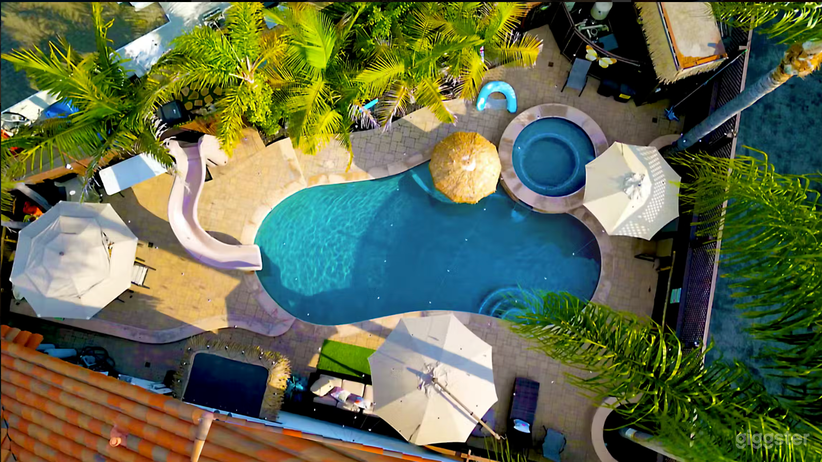 🌴Tropical Tiki Oasis LA | Pool | Slide | HotTub | Lights💦 Photo 1