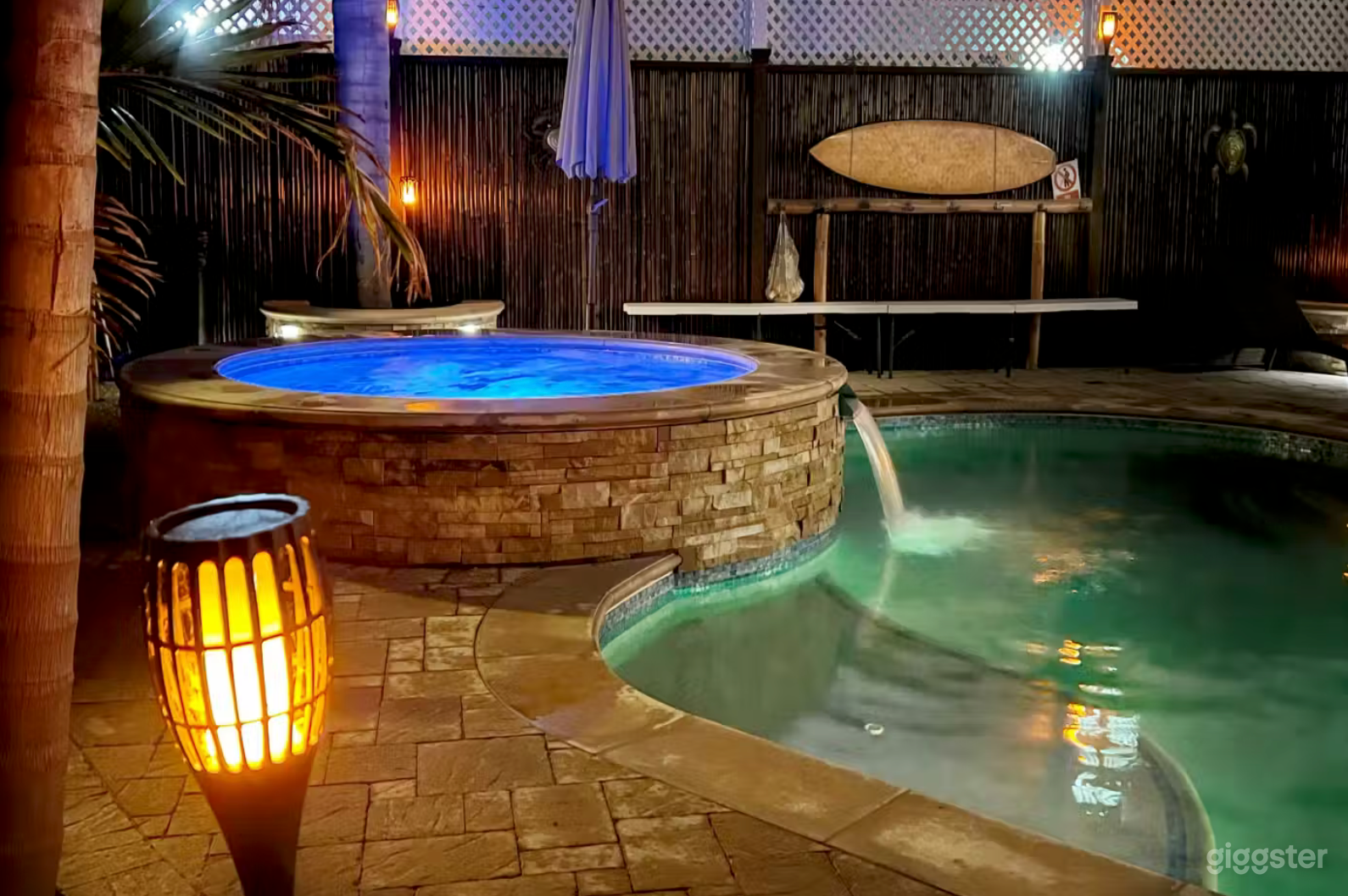 🌴Tropical Tiki Oasis LA | Pool | Slide | HotTub | Lights💦 Photo 3