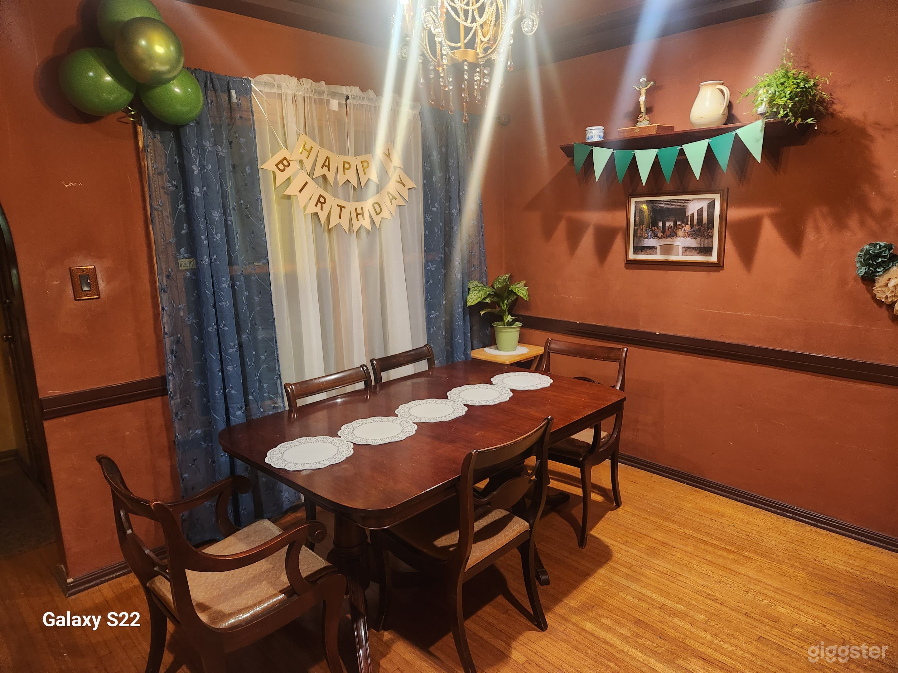 Dining Room - Staged - Night look