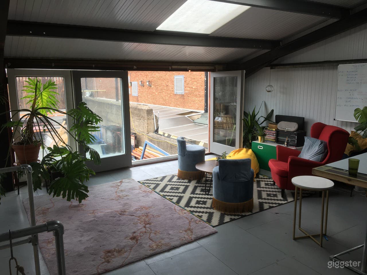 Office and green room on the main Mezzanine 