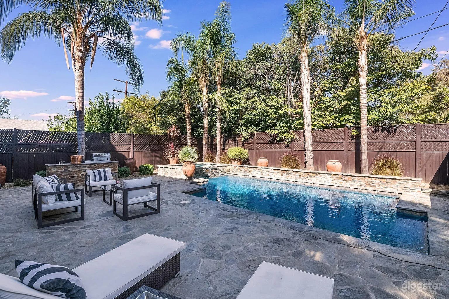 OTSEGO SPANISH MODERN OASIS/ POOL/PALM LINED YARD Photo 4