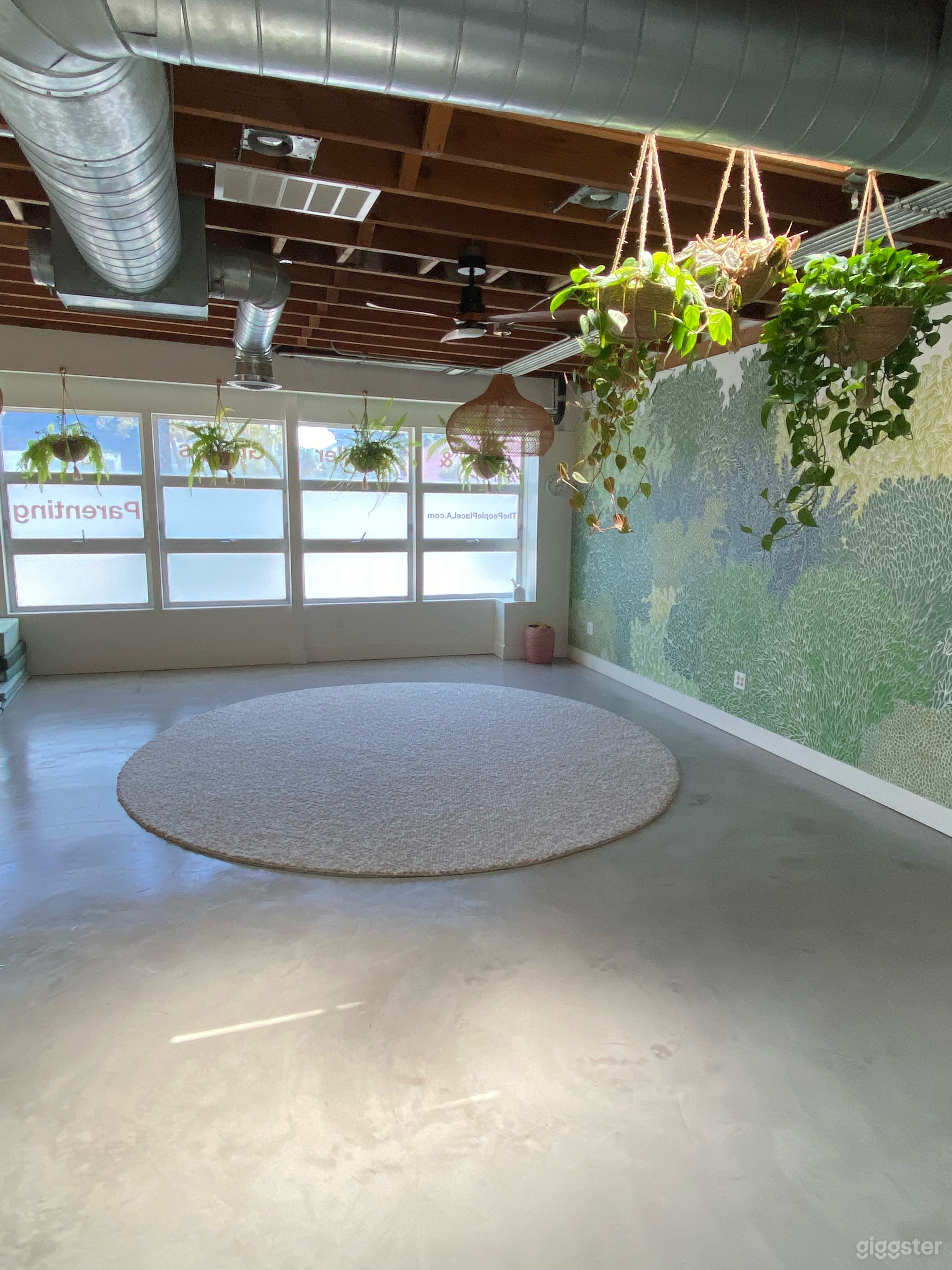 The main room facing the street with lots of natural light