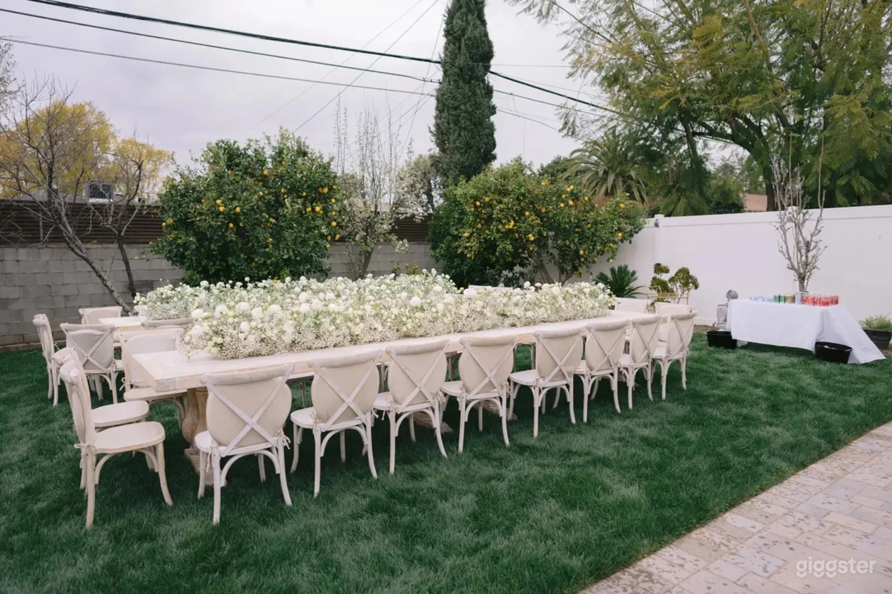 Spacious Lush Lawn Backyard Photo 1