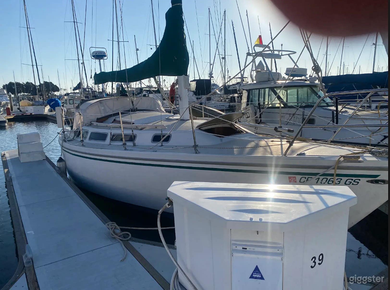 Starboard View in the slip at Anacapa Marina, Channel Islands Harbor.