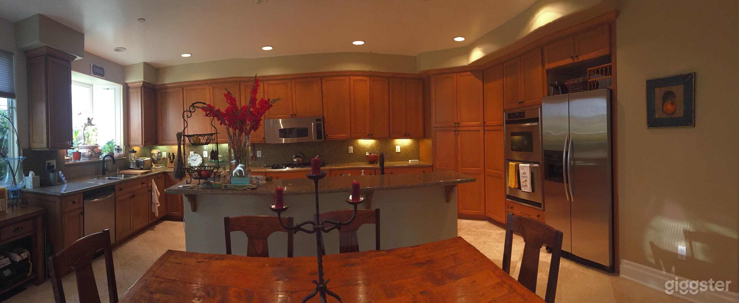 View of kitchen from living room