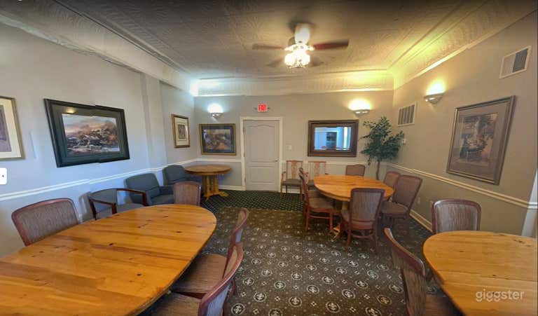   Featuring a historic tin ceiling from the 1904 Worlds Fair, Mercantile room  for 40 people in Pacific 