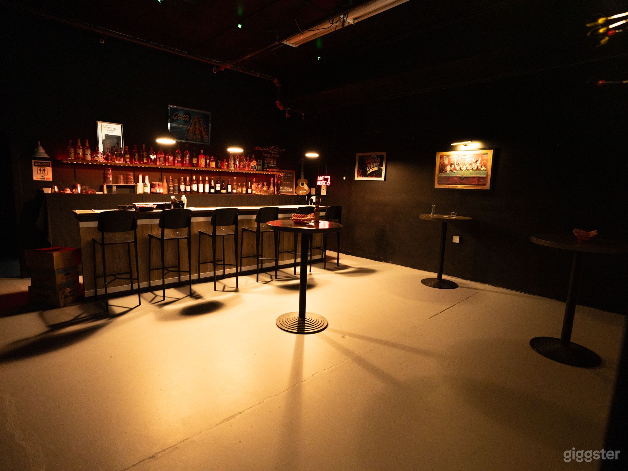 Cinematic Bar Set — Moody, Realistic, Bar Interior Photo 3