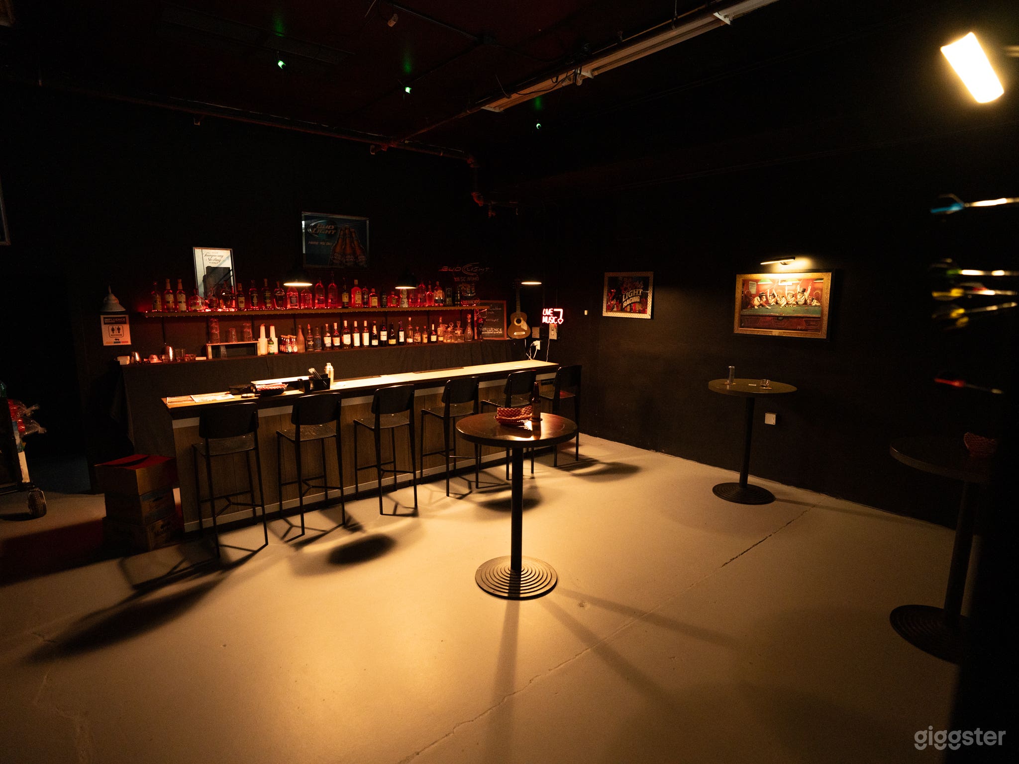 Cinematic Bar Set — Moody, Realistic, Bar Interior Photo 4