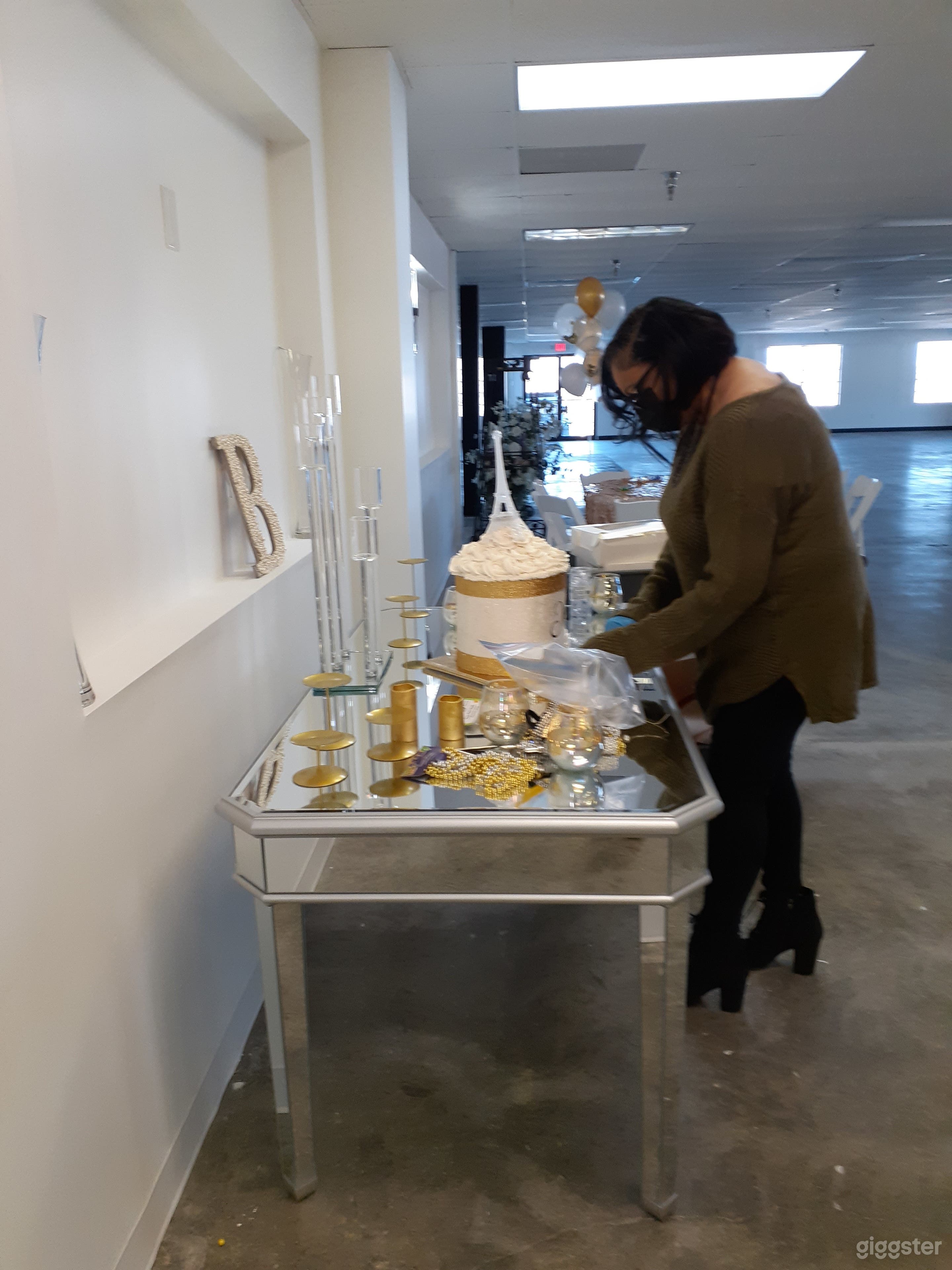 This table was used for the birthday cake. 