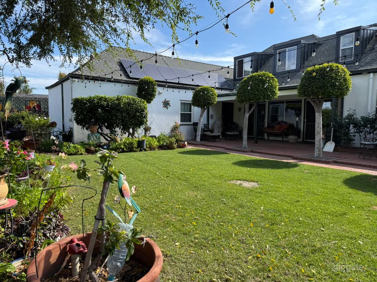  Elegant Corner-Lot Backyard with Pool, Cabanas & Lush Garden 