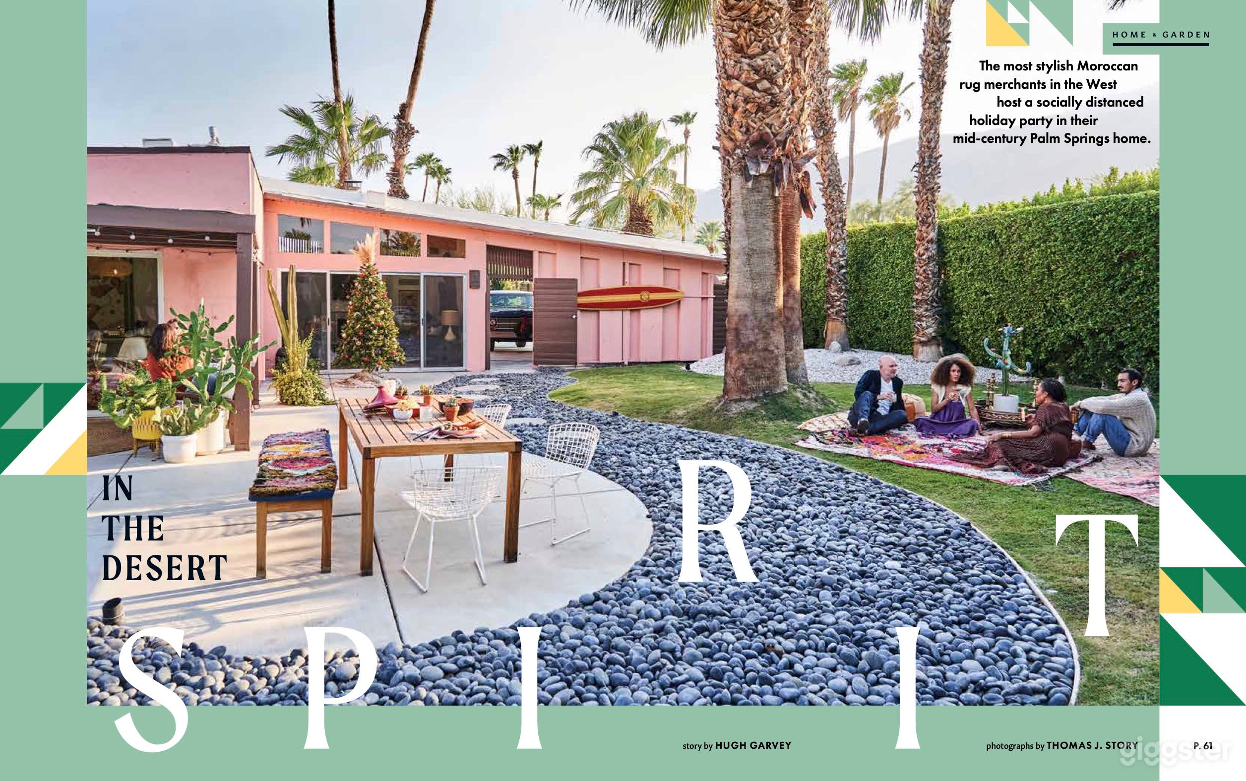 Mid-Century Moroccan-Style Pink Palm Springs House Photo 2