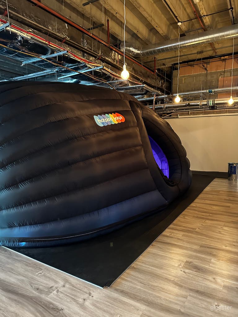  Our pod is fully inflatable with a constant flow of fresh air through a fan system. 