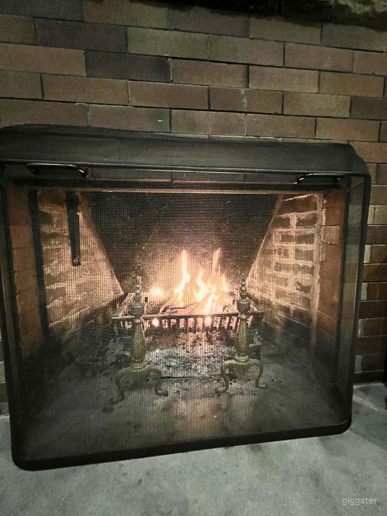  wood fire in place living room 