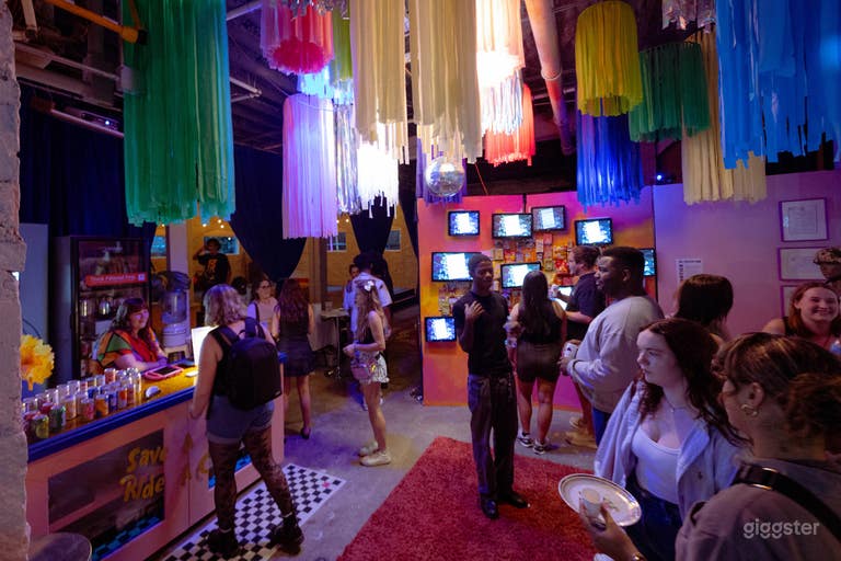  Our front entrance contains our public concessions, a TV wall, and plenty of room of mingling!  