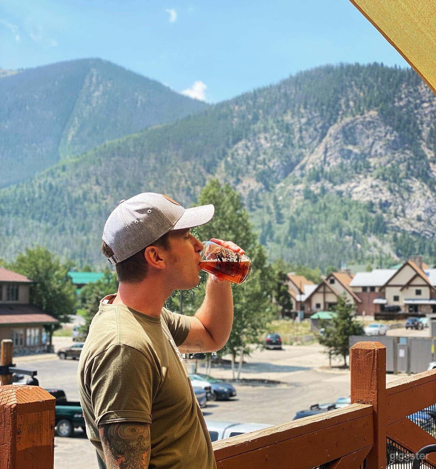 Upstairs Balcony with a Beautiful View of the Rocky Mountains Photo 4