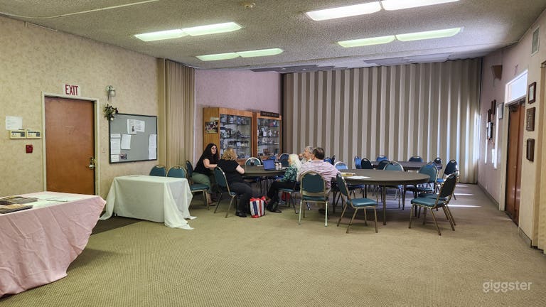  Social Hall called Blum Hall. Can be rented with or without tables. 