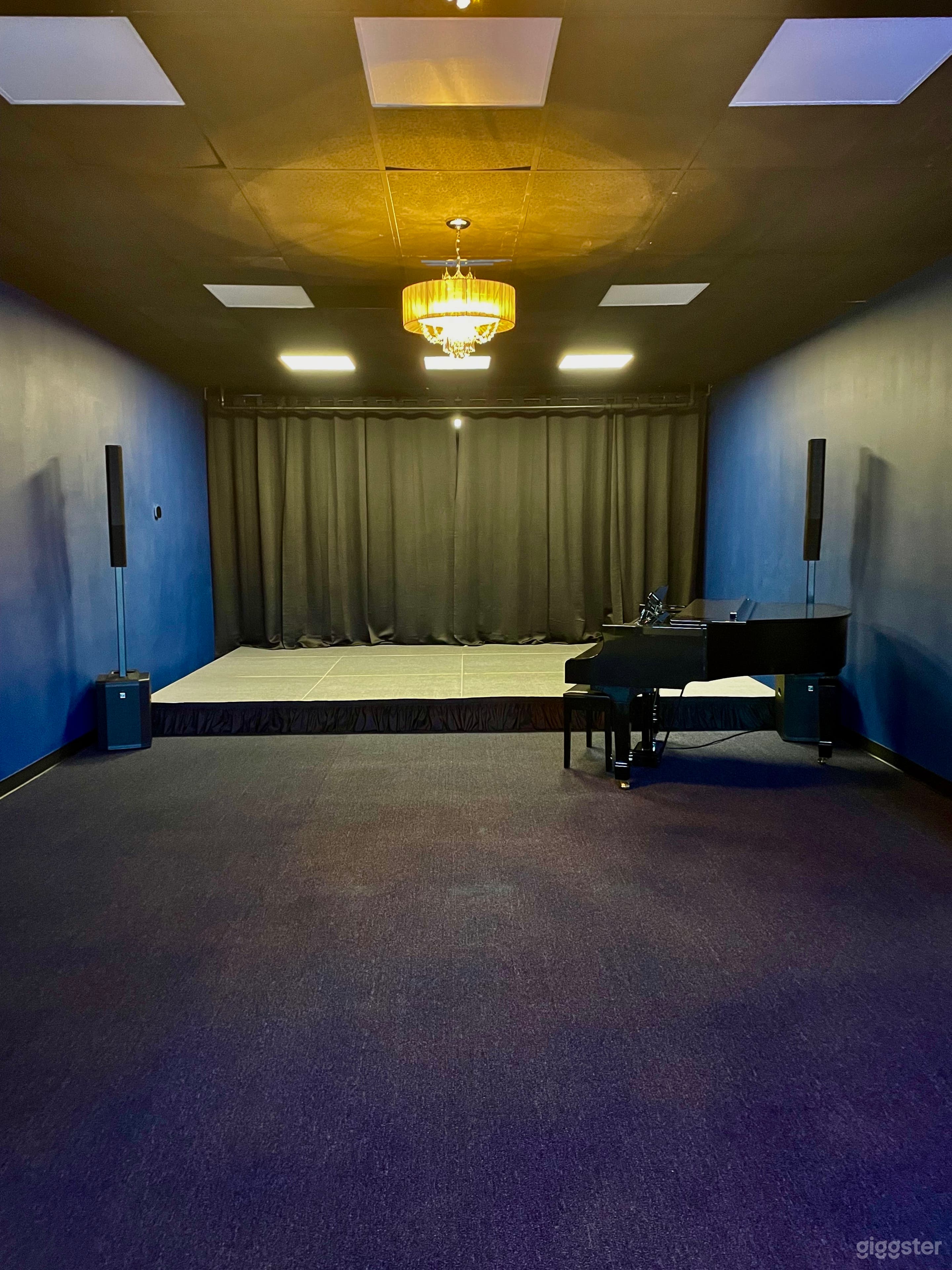 Electronic Piano can be on stage, off stage or removed from the room completly