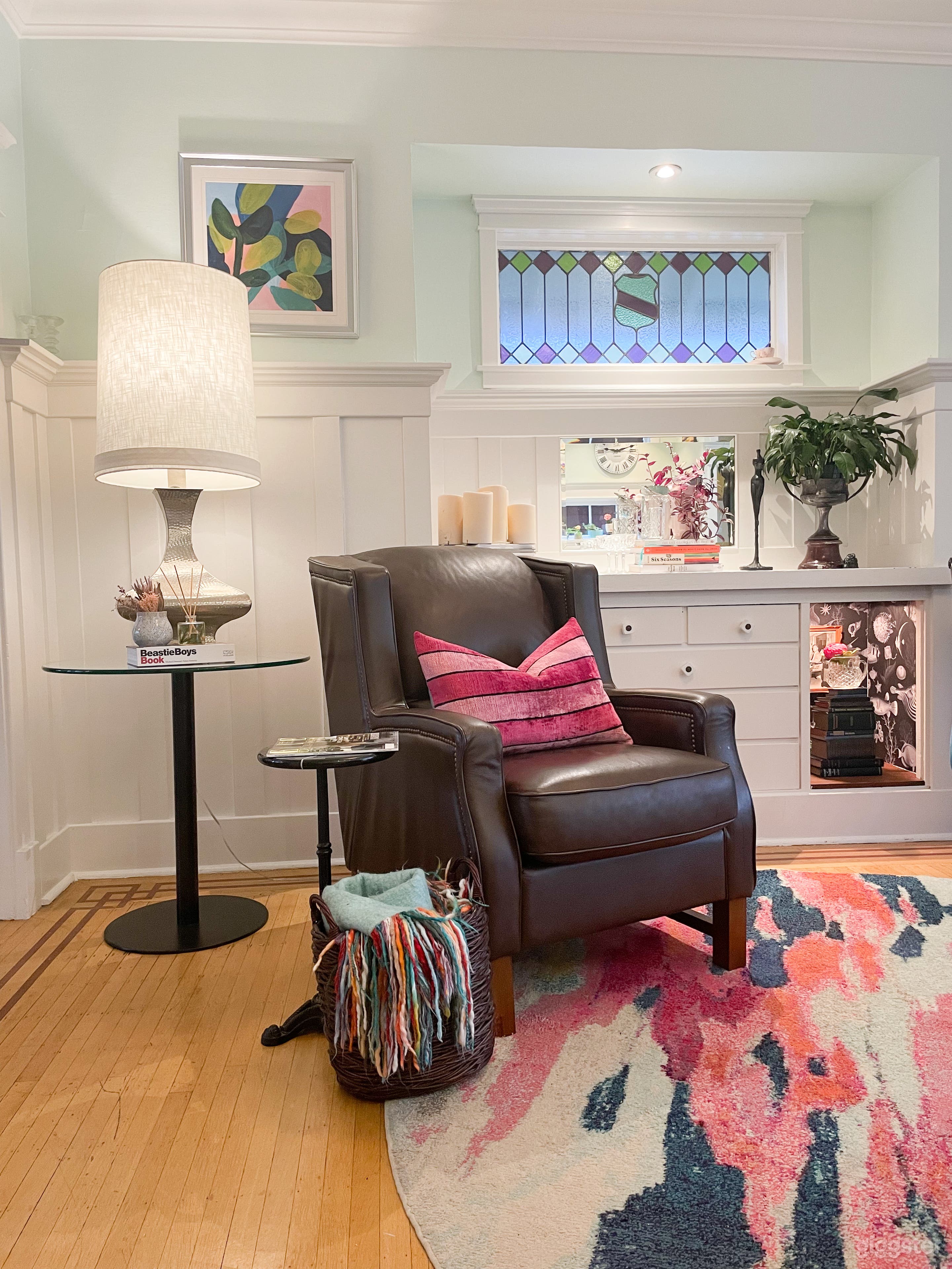 Comfy leather armchair 