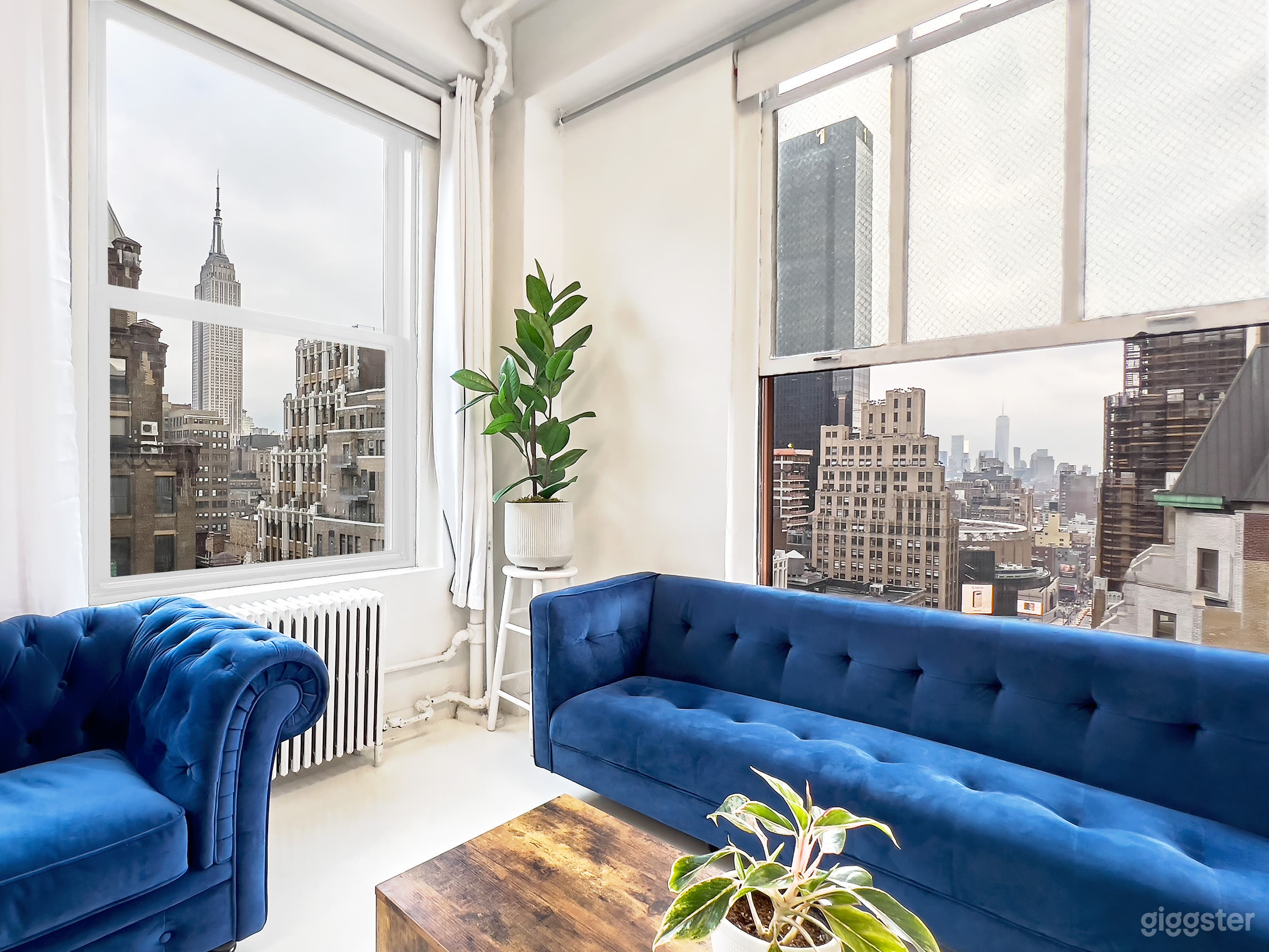 Stunning View of Empire State and Freedom tower from our oversized Windows