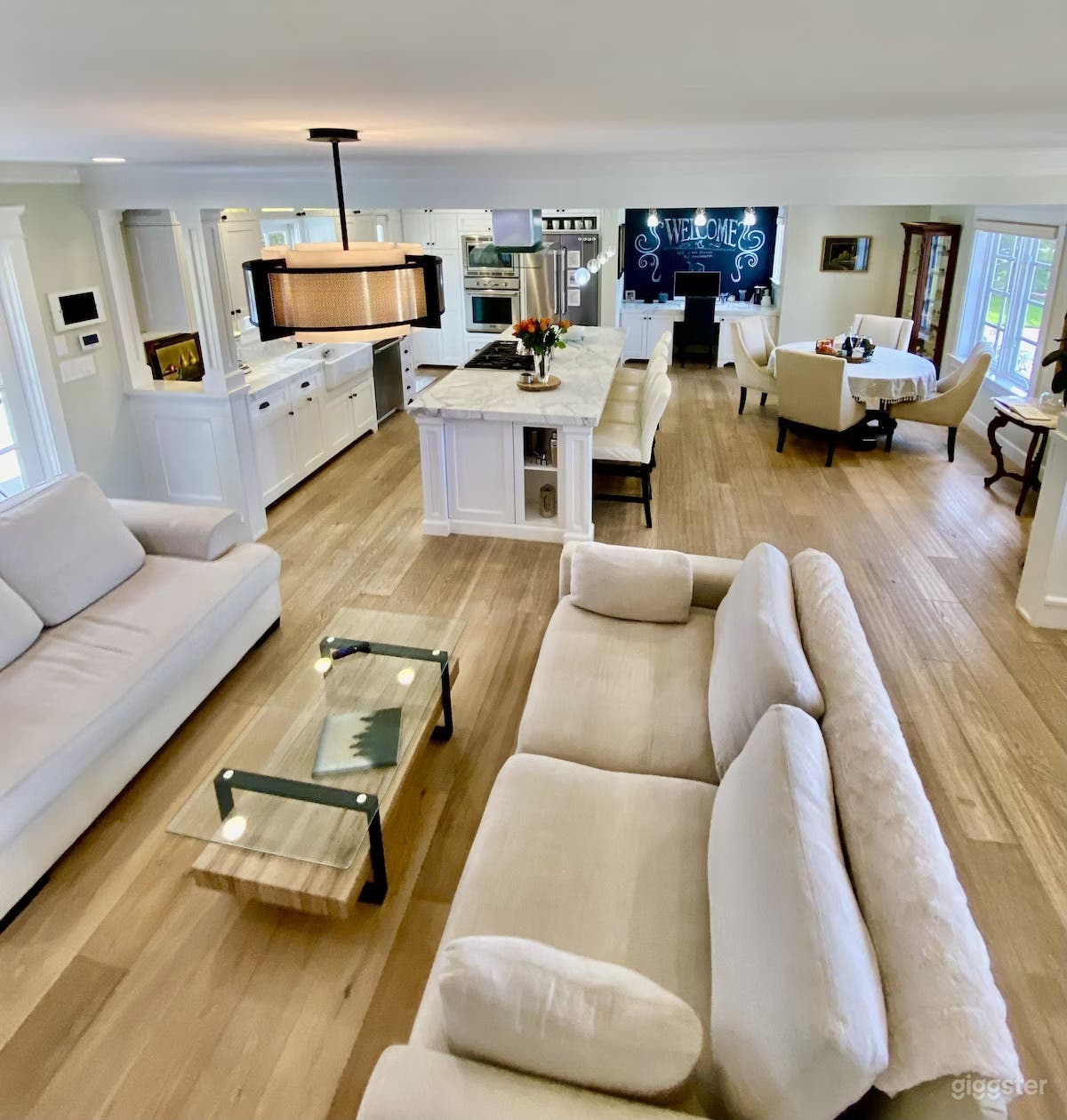 Open concept living area / kitchen