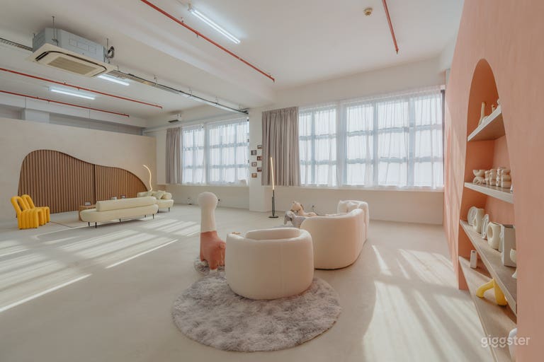  Studio with Bright Natural Light, featuring Curves, Wood 