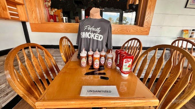 Bright Covered Patio in Barbeque Restaurant Photo 3