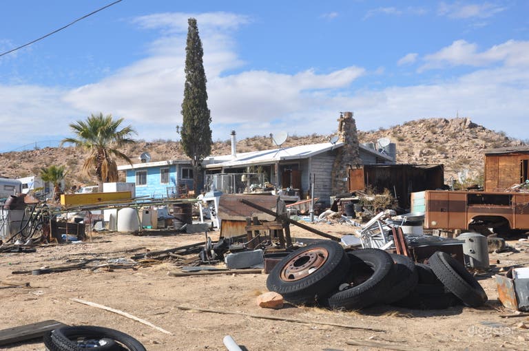 Unique one of a kind rustic shack in the Lancaster desert . 