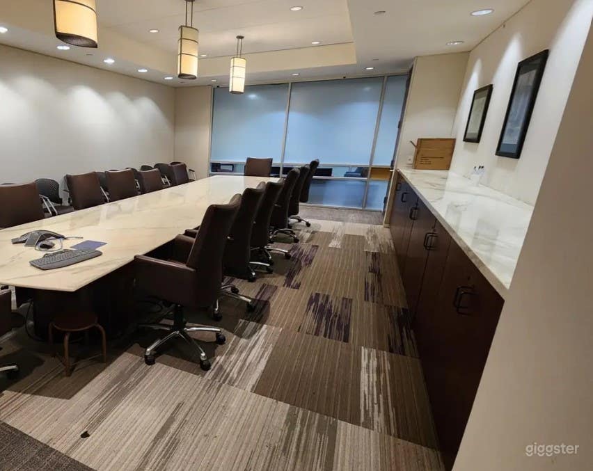 Classy well-lit conference room for filming Photo 3