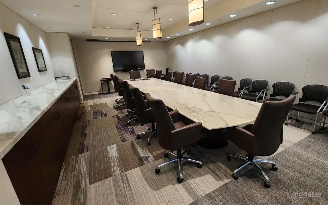 Classy well-lit conference room for filming Photo 4