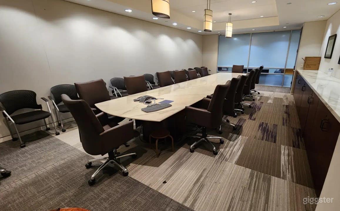Classy well-lit conference room for filming Photo 2