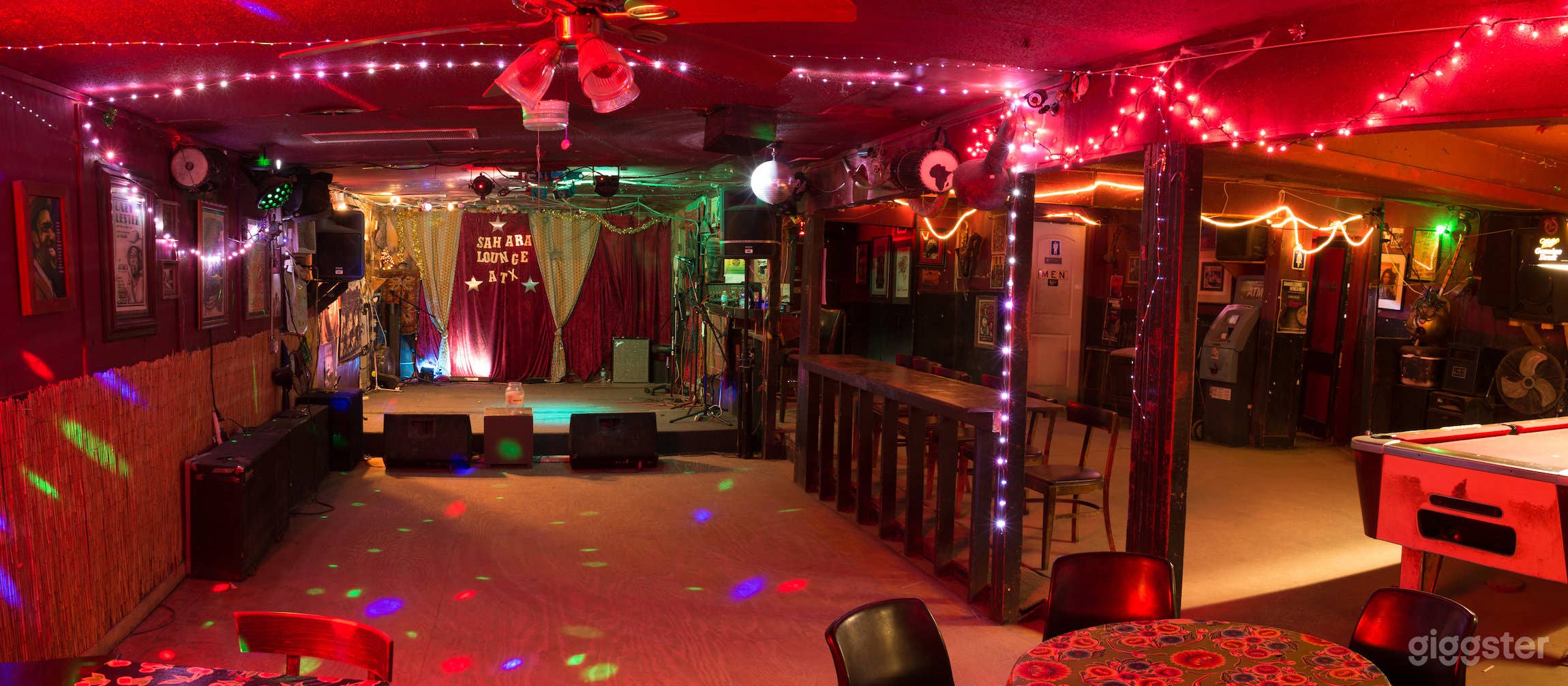 Sahara stage and dance floor