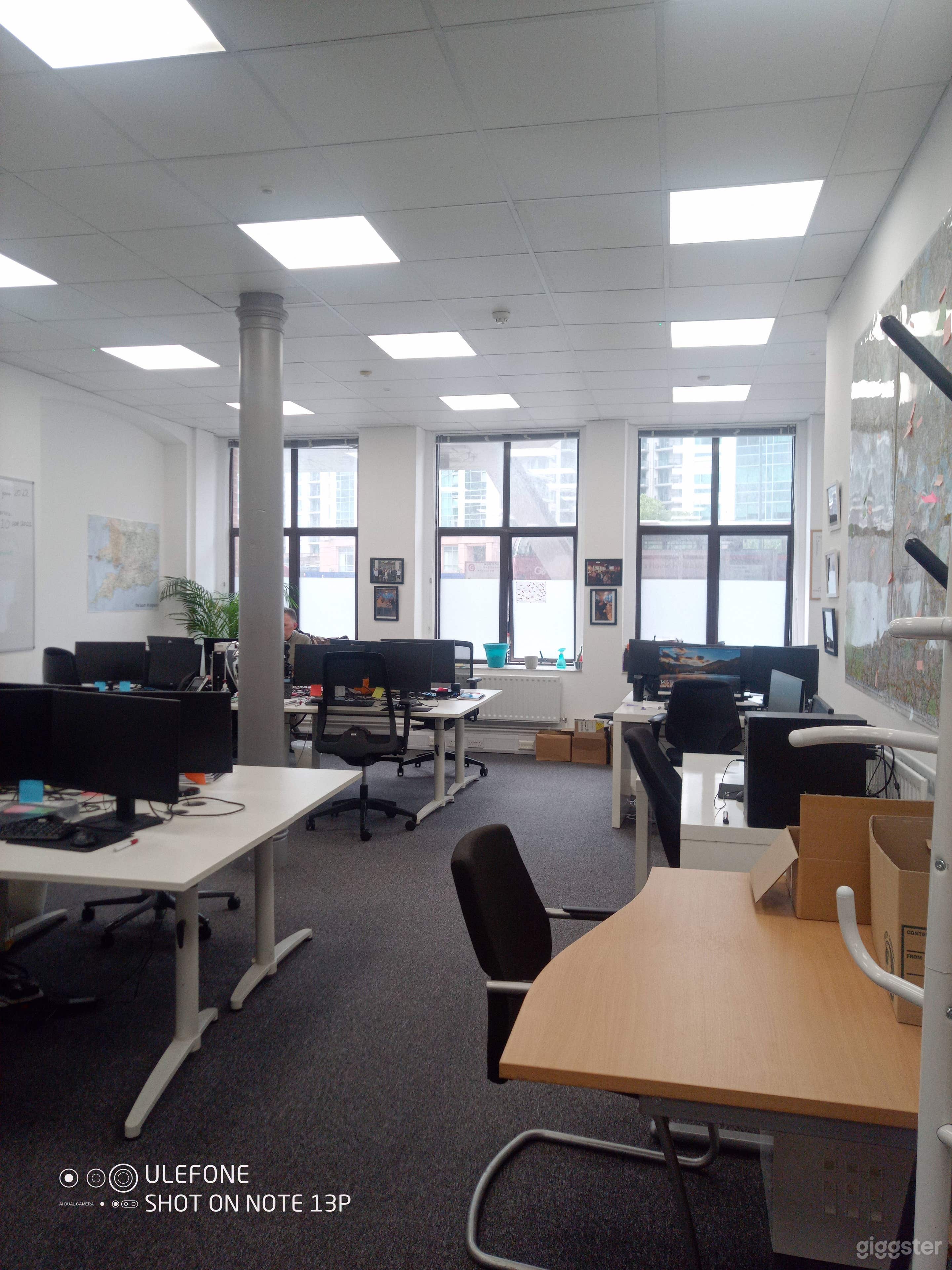 Downstairs middle of office showing the windows 