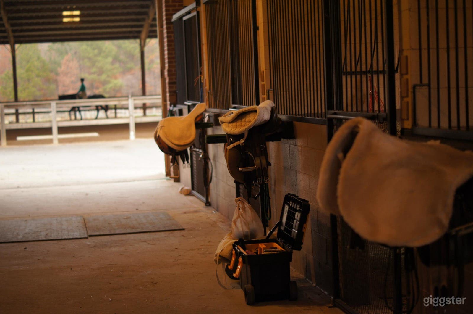 Brick-walled Horse Barn Photo 2