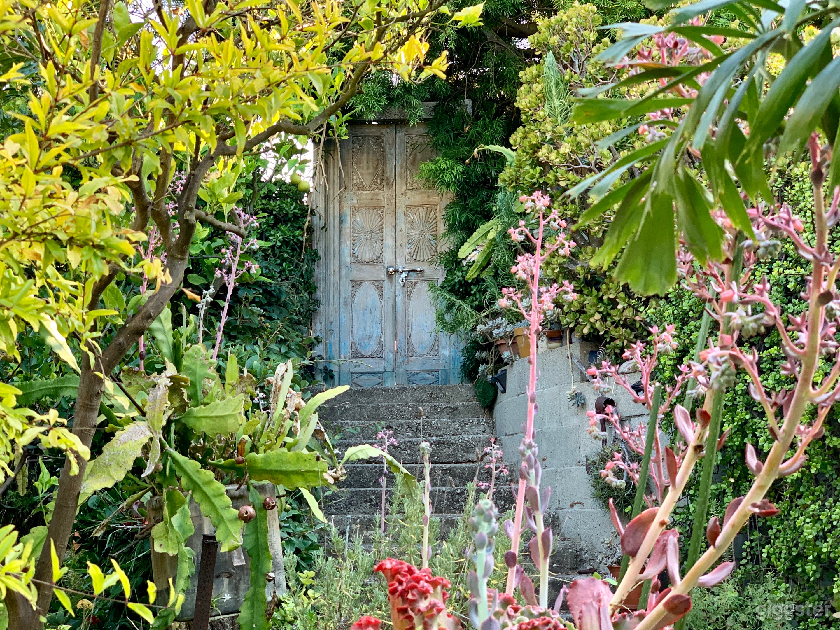 Secret Garden - doorway connects the upper and lower lots 