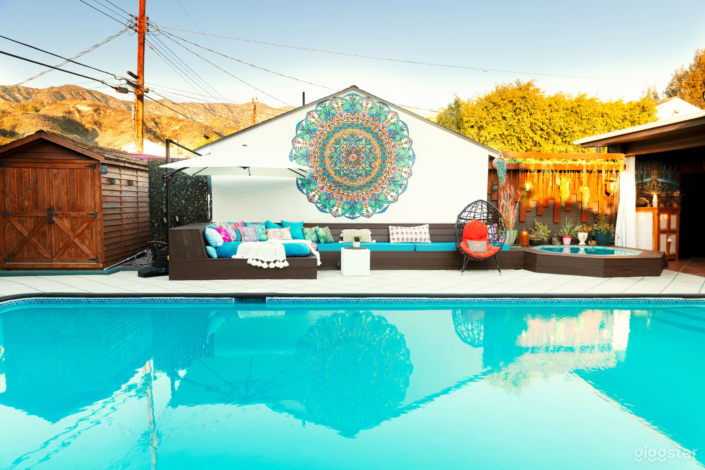 Private Boho Oasis with Pool, Stage, Rooftop Views Photo 4