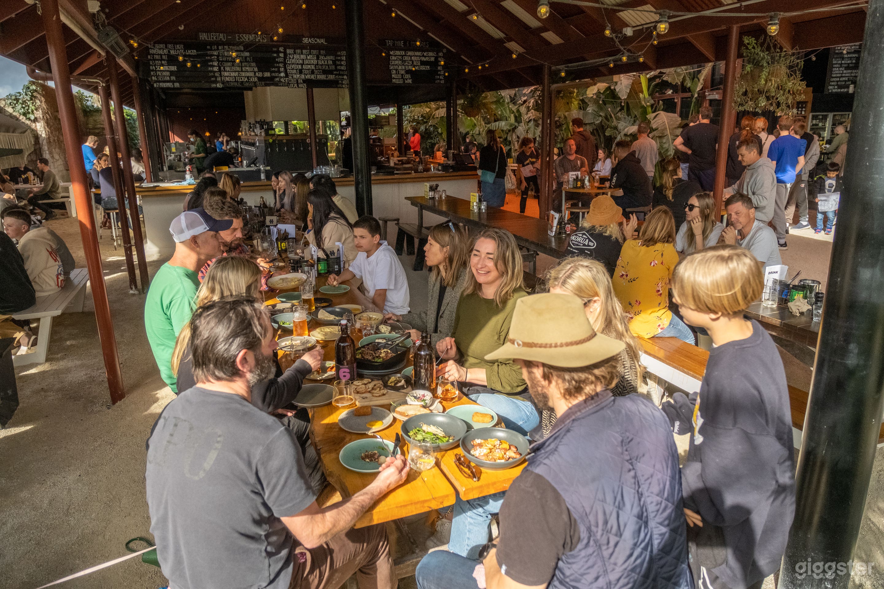 Hallertau Biergarten dining
