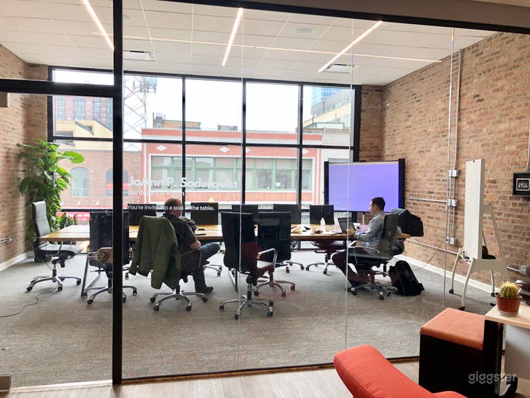  Floor-to-Ceiling Glass Walls Large Conference Room 