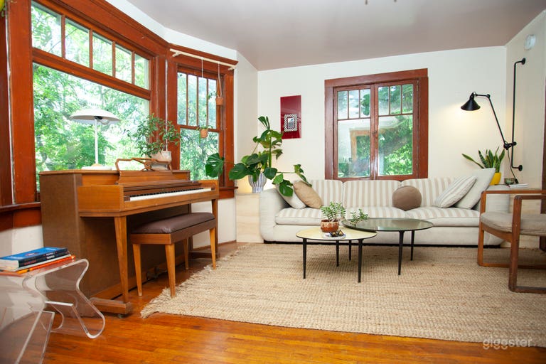  Leafy exterior Victorian home with trendy interior 