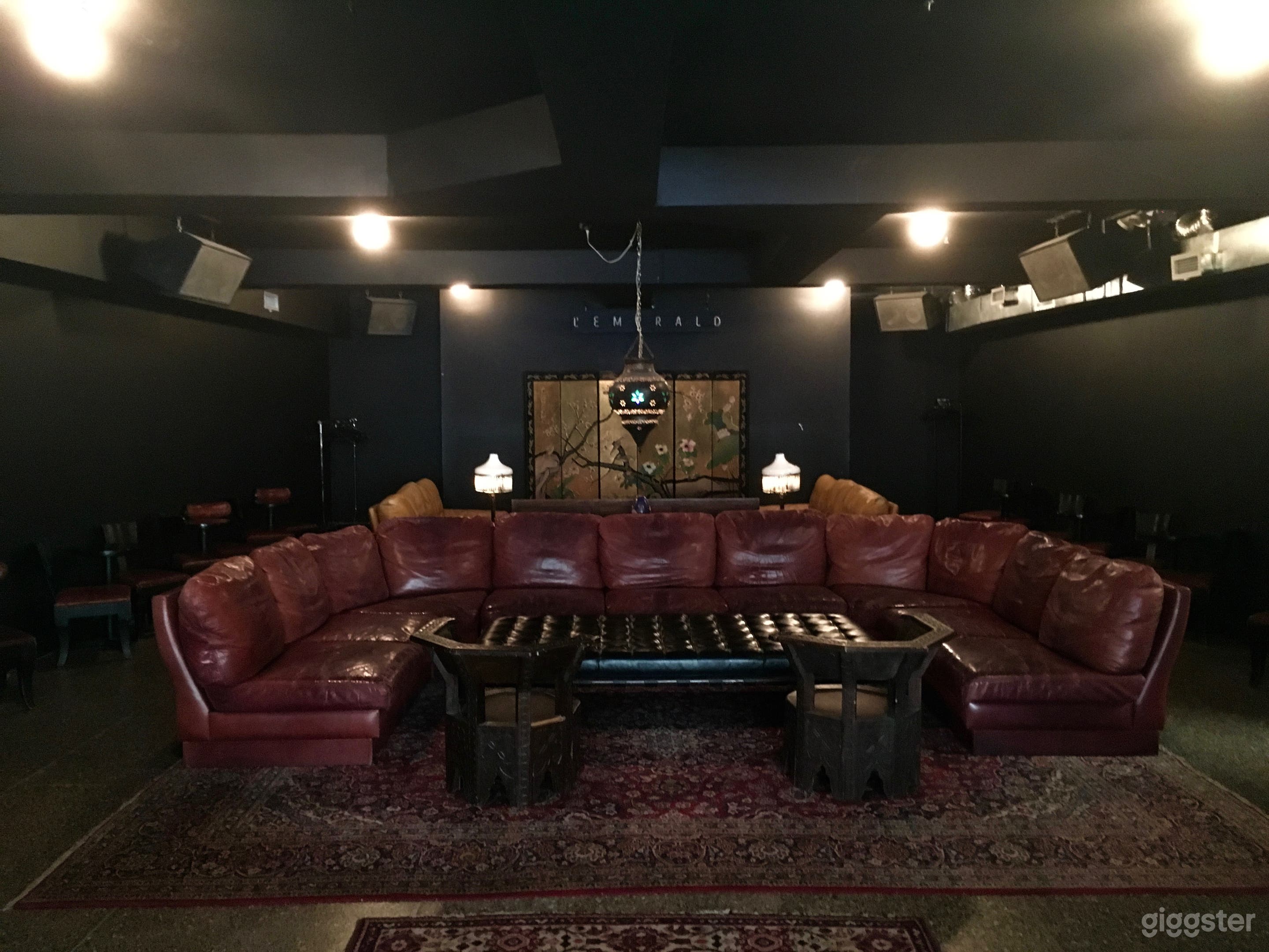 The capsule: back room / dance floor/ VIP area 