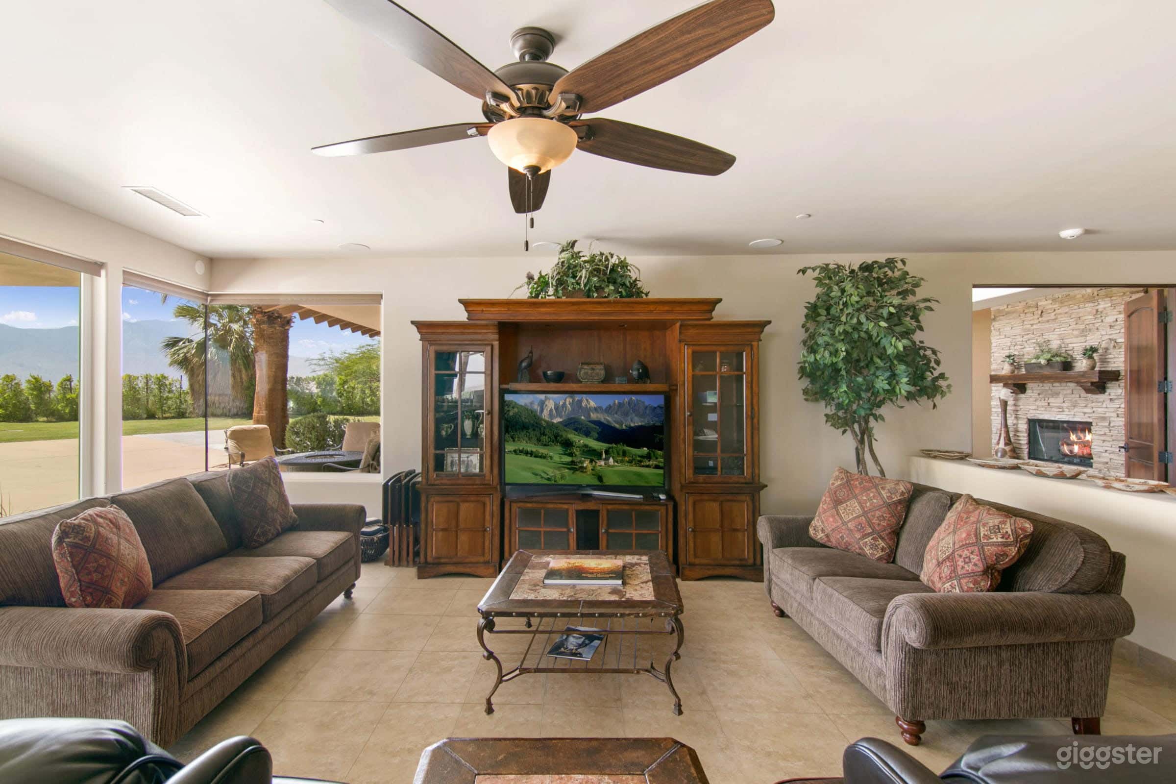 Seating area/living room.