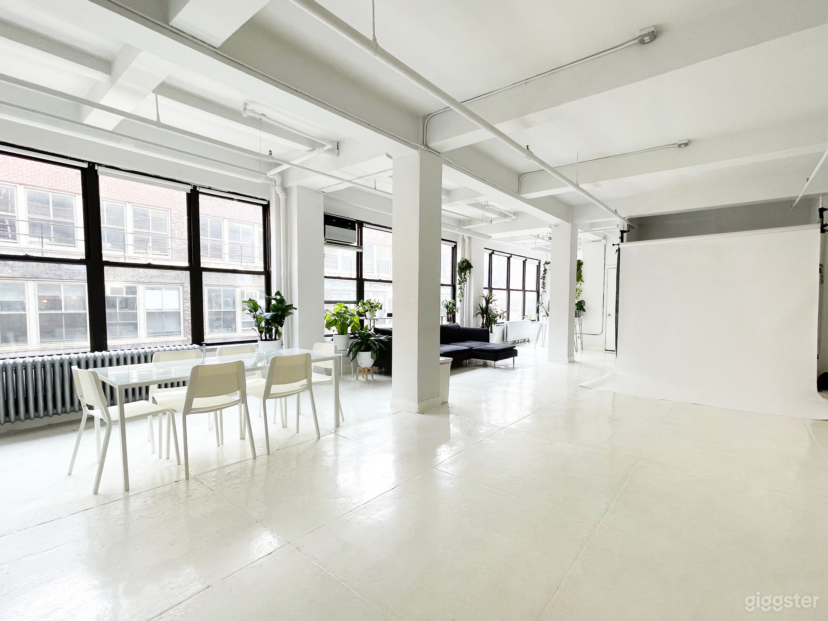 Mainroom 22x40ft (view from entrance): Seamless backdrop