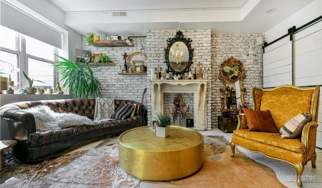 Boho lounge duplex apartment  with backyard  in NY Photo 2