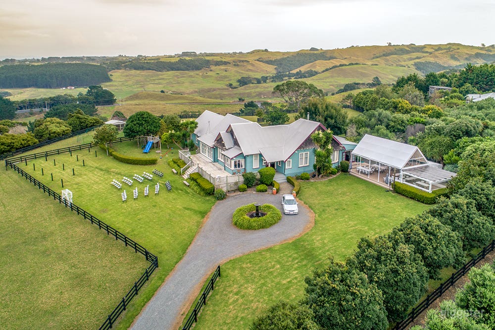 Aerial shot of the property