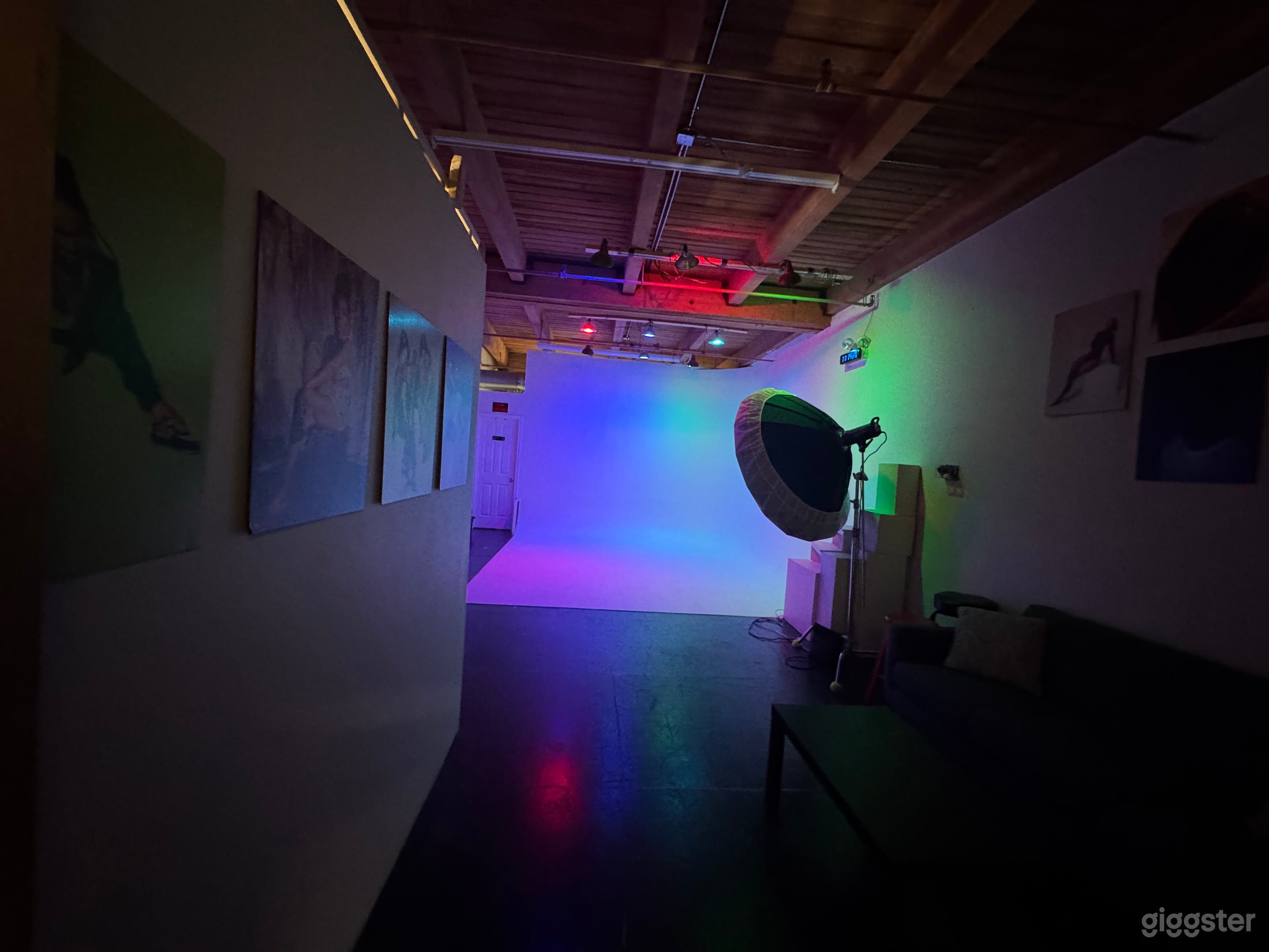 15ft Cyc Wall Studio with RGB Overhead Lights Photo 4