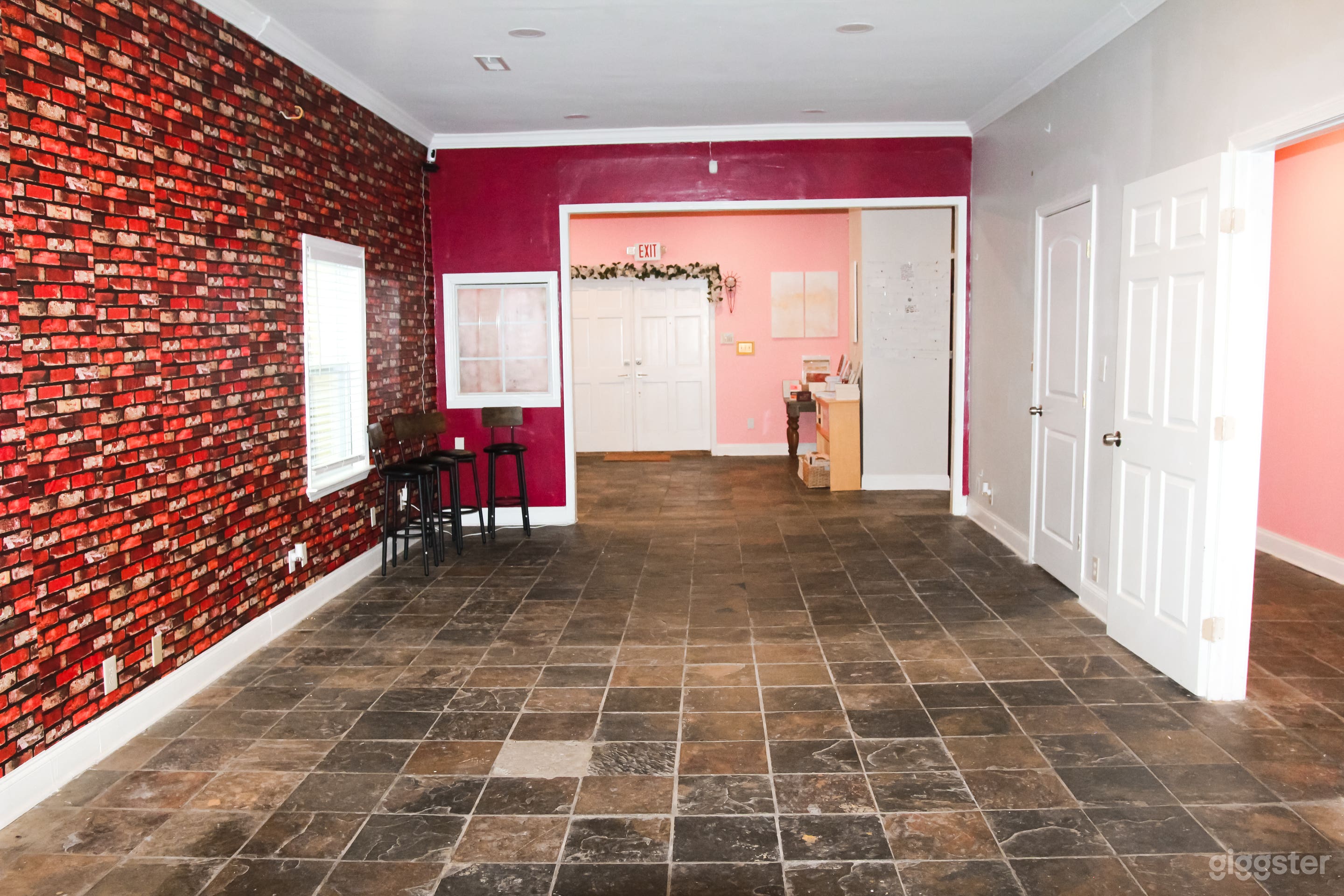 main room for meetings, events, photo shoots, and more 