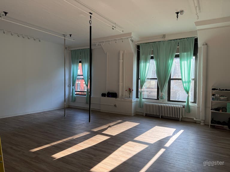  Bright & Elegant Pole & Aerial Studio for Rent 