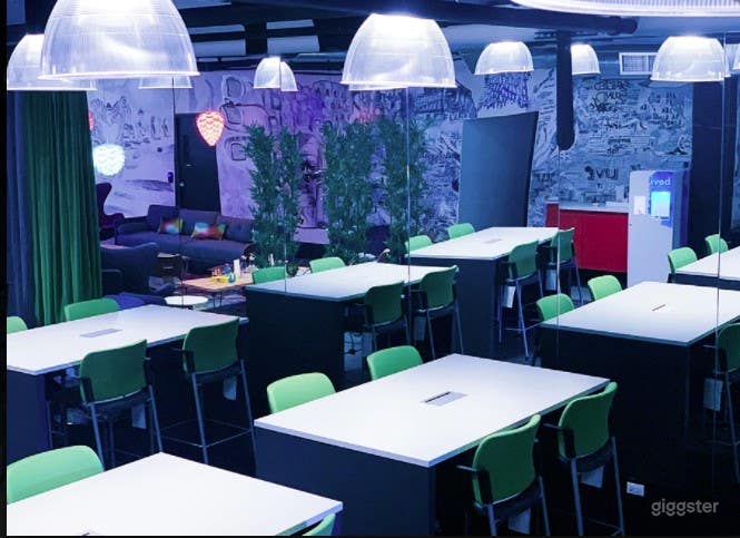 Creative Event Space with Vibrant Lighting Photo 4